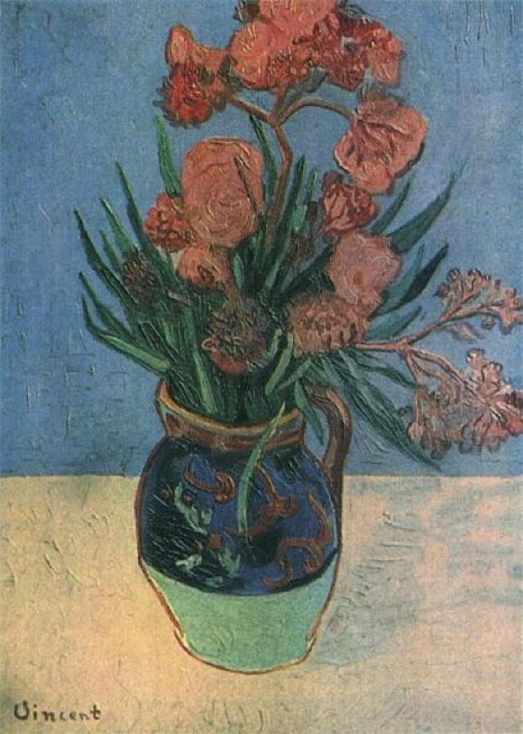 Still Life Vase With Oleanders Van Gogh Oil Painting